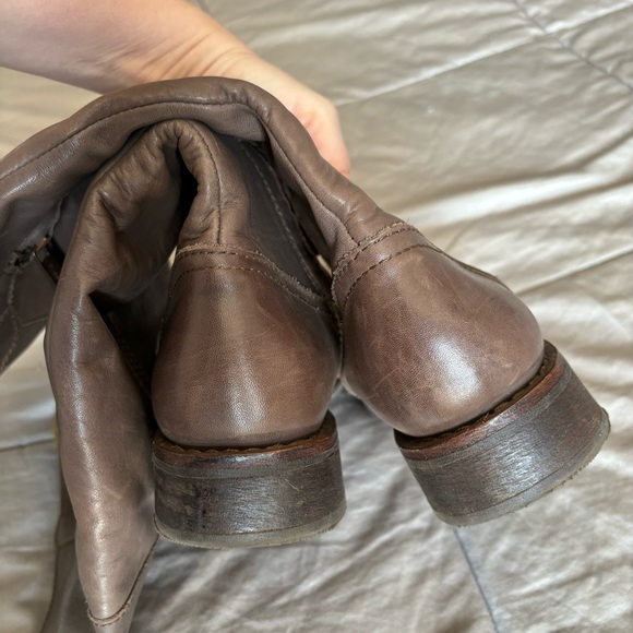 Bussola size 10 soft leather boots Biella style espresso brown - Picture 2 of 10